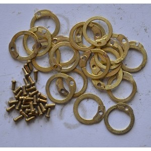 9mm brass flat ring round riveted