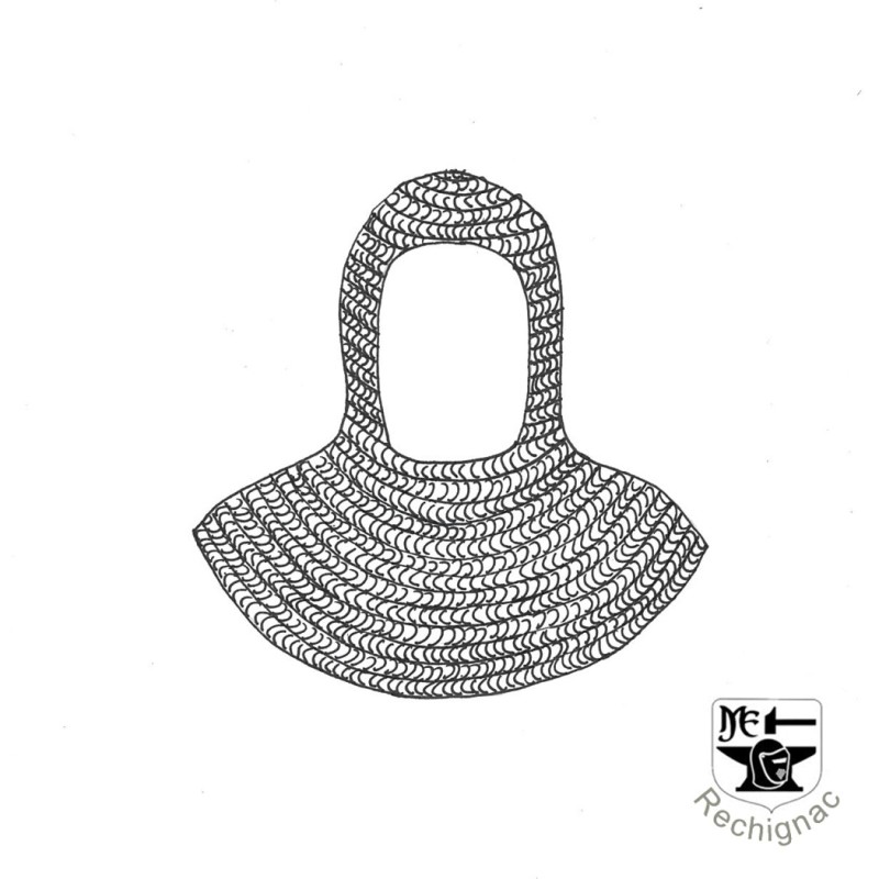 Chainmail Coif 8mm round riveted