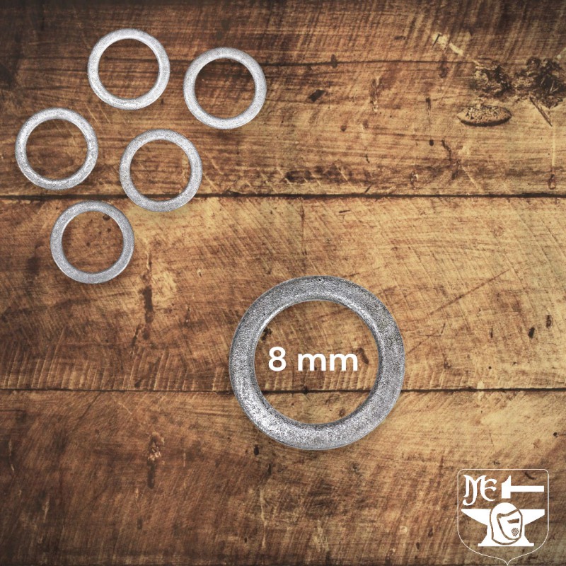 8 mm flat solid rings